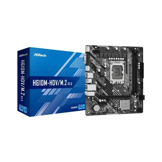 Placa Base Asrock H610M-HDV M2 R2 Socket 1700/ DDR4/ PCIe 4.0/ Micro ATX