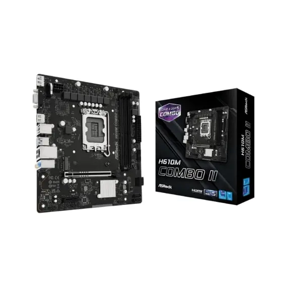 Placa Base Asrock H610M COMBO II Socket 1700/ DDR4/ DDR5/ PCIe 5.0/ Micro ATX