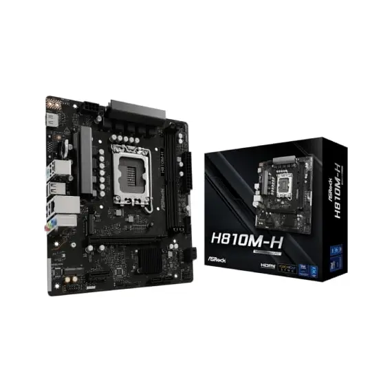 Placa Base Asrock H810M-H Socket 1851/ DDR5/ PCIe 4.0/ Micro ATX