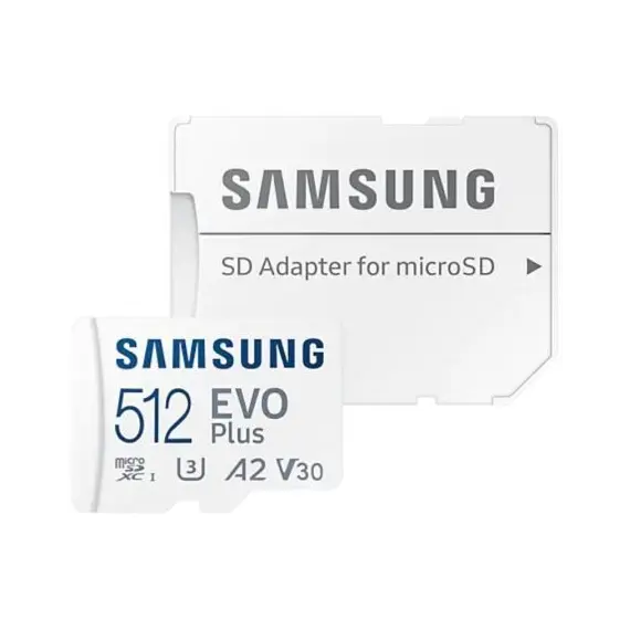 Tarjeta de Memoria Samsung EVO Plus 2023 512GB microSD XC con Adaptador/ Clase 10/ 160MBs