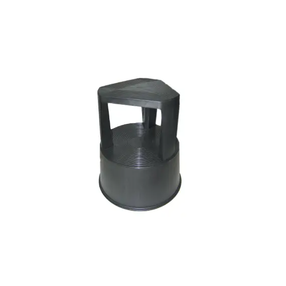 Tamborete/Escadote Plástico 2 Niveis 45cm Altura Preto
