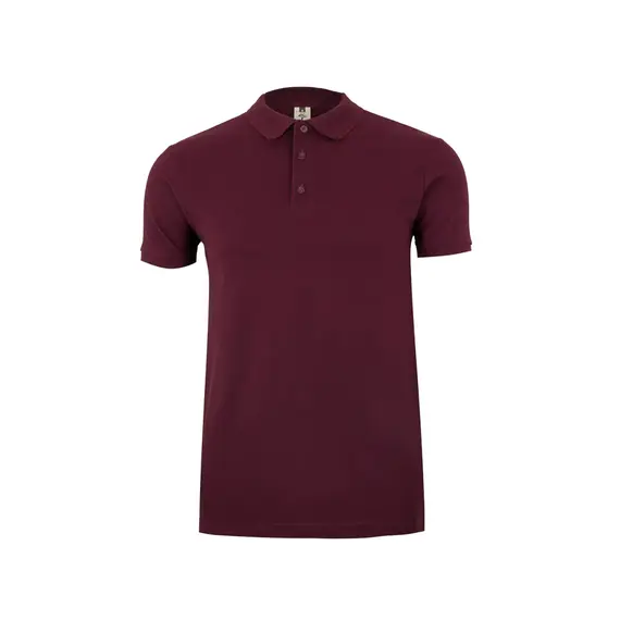 Polo Manga Curta Adulto Bordeaux Tamanho XL