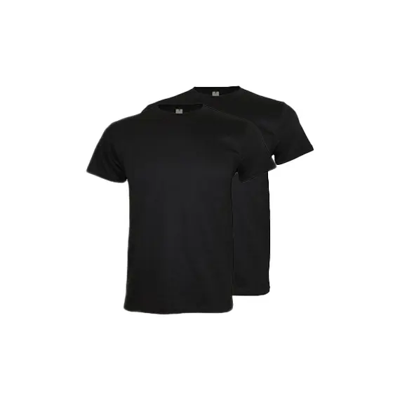 T-Shirt Adulto Algodão 155g Preto Tamanho S Pack 2un