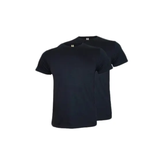 T-Shirt Adulto Algodão 155g Azul Navy Tamanho XL Pack 2un