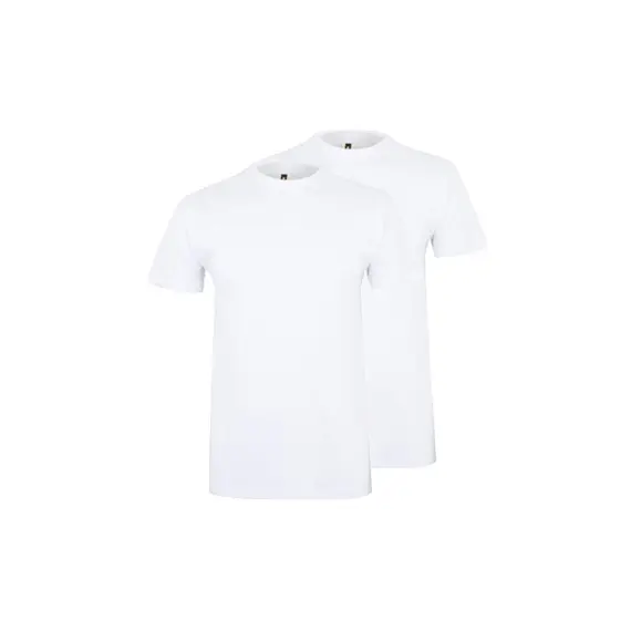 T-Shirt Adulto Algodão 155g Branco Tamanho L Pack 2un