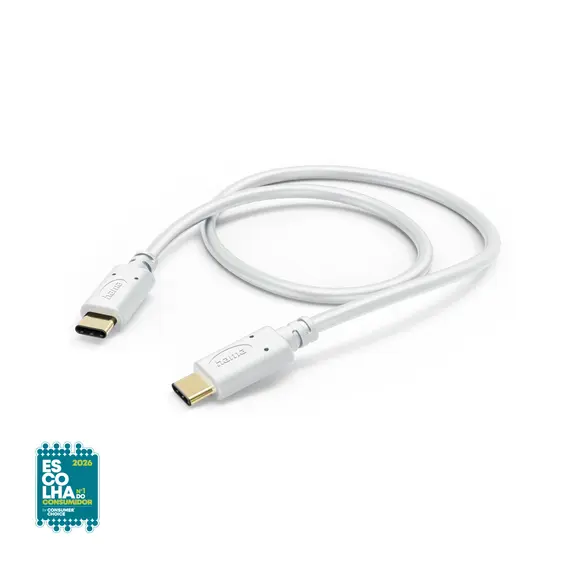 Cabo USB-C 2.0 Macho/USB-C Macho 1,5m Branco