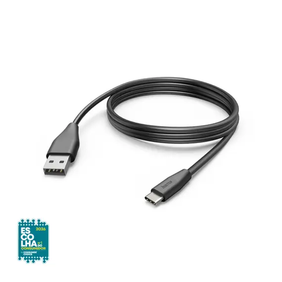 Cabo USB-C 2.0 Macho/USB-A Macho 3m Preto