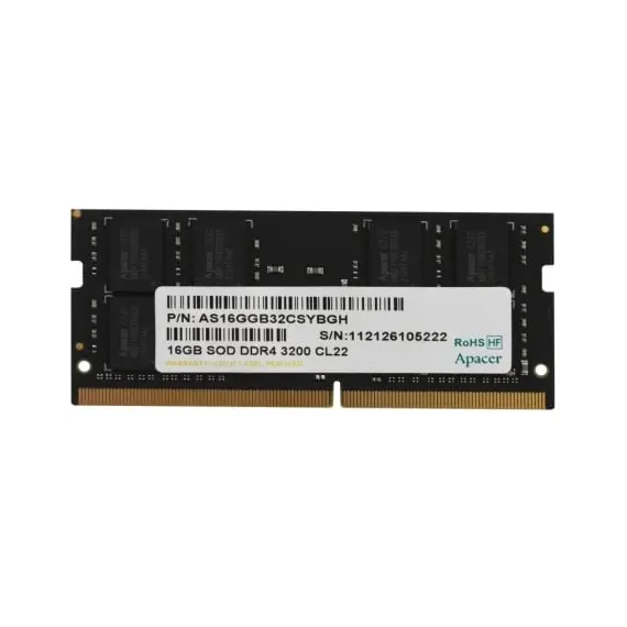 Memoria RAM Apacer ES.16G21.PSH 16GB/ DDR4/ 3200MHz/ 1.2V/ CL22/ SODIMM