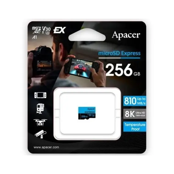 Tarjeta de Memoria Apacer 256GB UHS-I/ Clase 10/ 810MBs