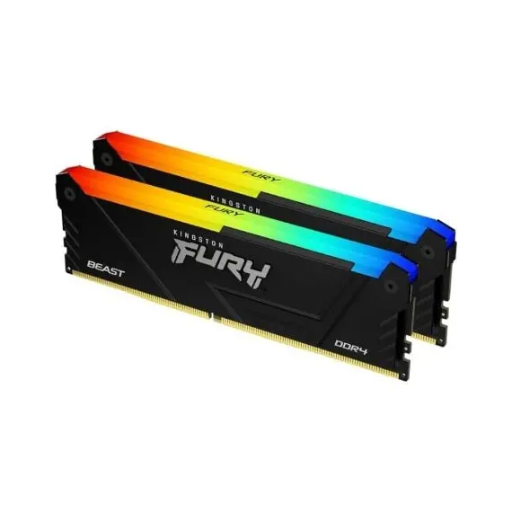 Memoria RAM Kingston FURY Beast RGB 2 x 16GB/ DDR4/ 3200MHz/ 1.35V/ CL16/ DIMM