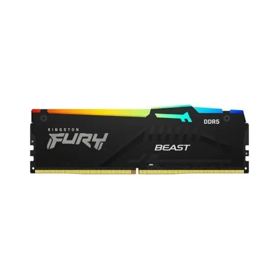 Memoria RAM Kingston FURY Beast RGB 32GB/ DDR5/ 5600MHz/ 1.25V/ CL40/ DIMM
