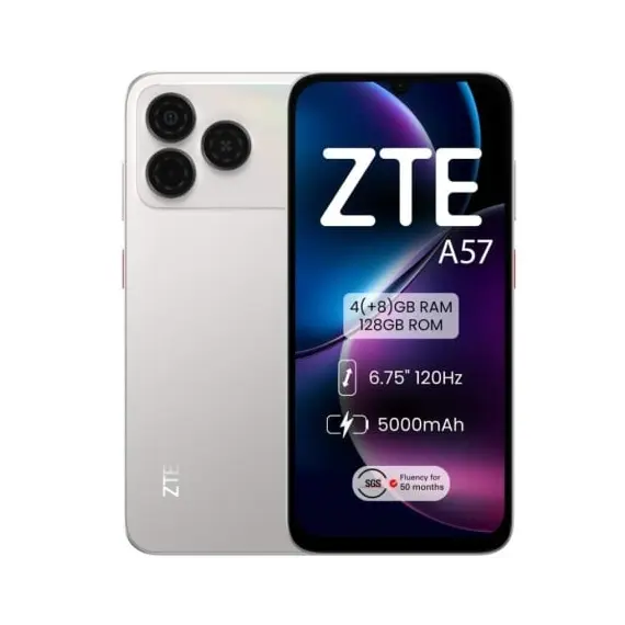 Smartphone ZTE A57 4GB/ 128GB/ 6.75'/ Plata