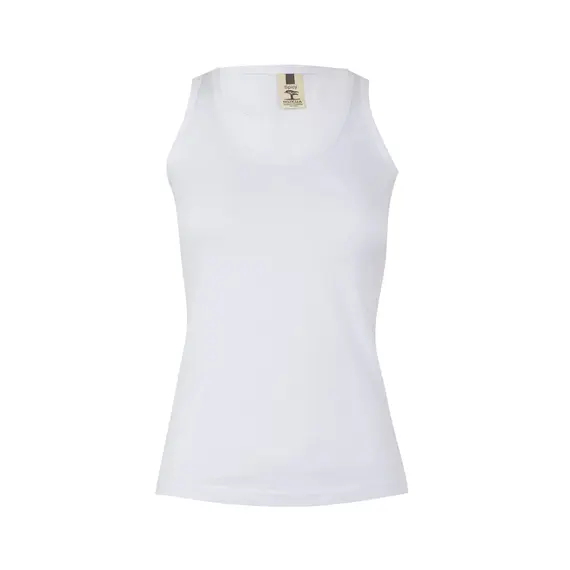 Top Alças Mulher 100% Algodão RingSpun 155g Branco Tam.L