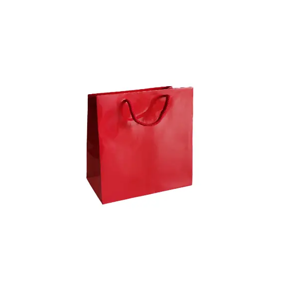 Saco 35x12x36cm Papel Couché 200g c/Asas Cordão Vermelho 1un