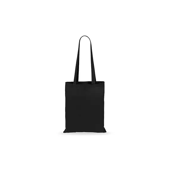 Saco de Compras 100% Algodão Alças Compridas 140g Preto