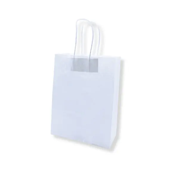 Saco 32x14x40cm Papel 100g c/Asas Branco 1un