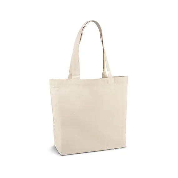 Saco de Compras 100% Algodão Alças Compridas 280g Cru