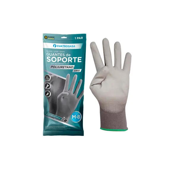 Luvas Poliuretano Tamanho 10 (XL) Cinzentas (Par)