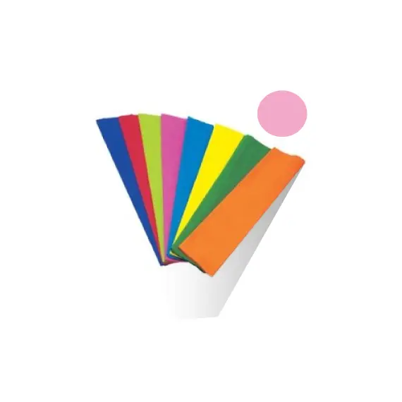 Papel Crepe Rosa 50x250cm Rolo