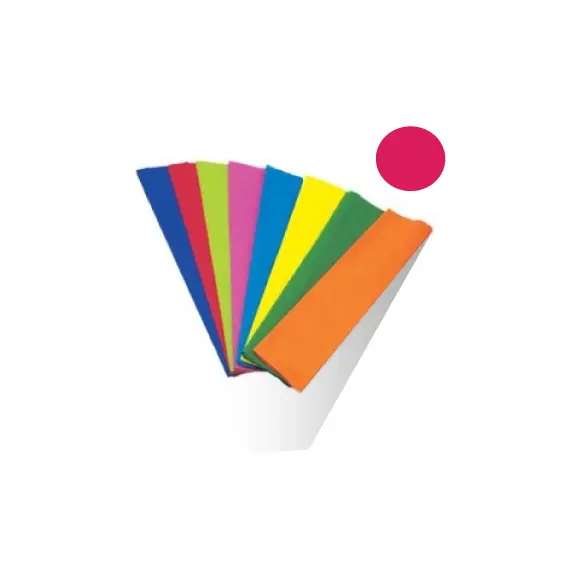 Papel Crepe Rosa Forte 50x250cm Rolo