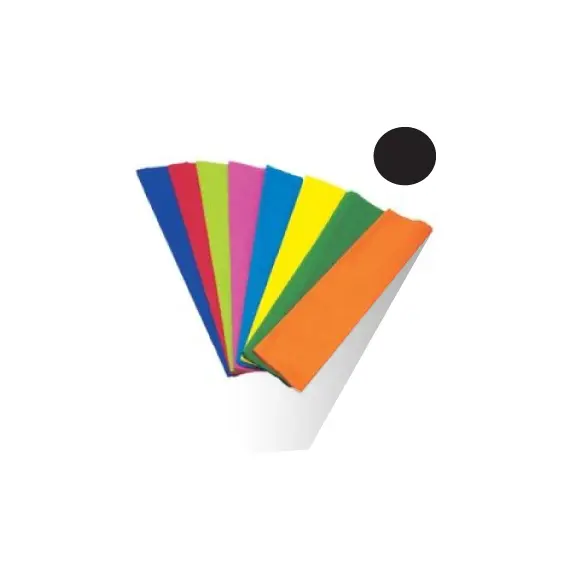 Papel Crepe Preto 50x250cm Rolo