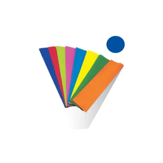 Papel Crepe Azul Forte 50x250cm Rolo