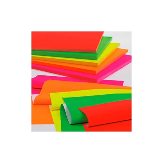 Papel Fluorescente 50x65cm Magenta Rolo 25 Folhas