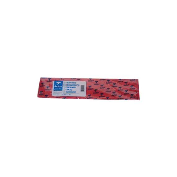 Papel Crepe Vermelho Metalizado 50x250cm Rolo