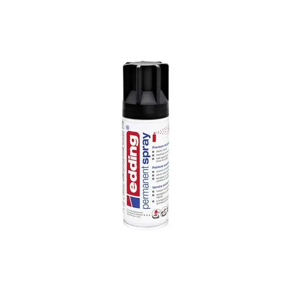 Tinta Acrílica Edding 5200 Spray 200ml Preto
