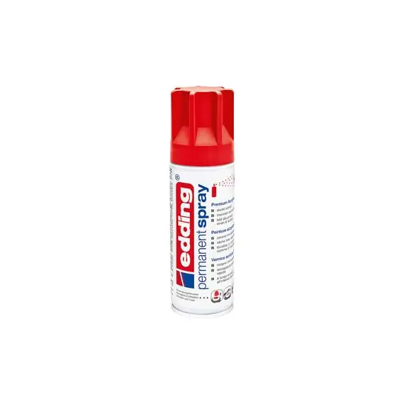 Tinta Acrílica Edding 5200 Spray 200ml Vermelho Trafego