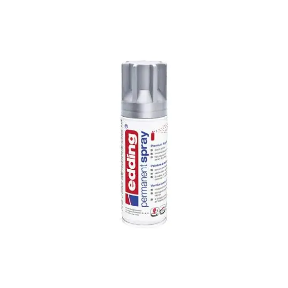 Tinta Acrílica Edding 5200 Spray 200ml Prata