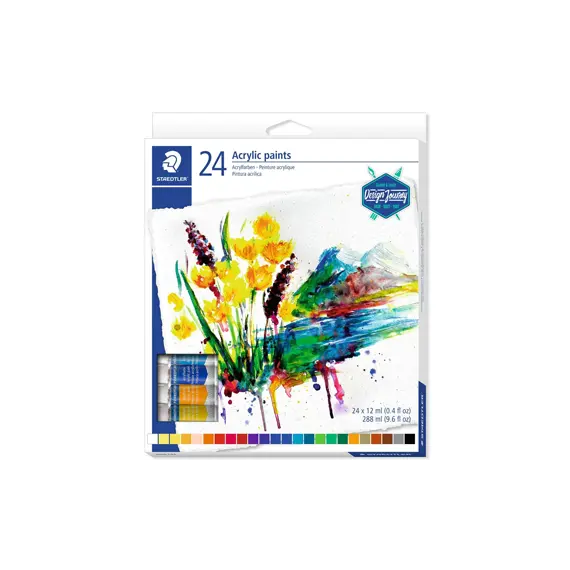 Tinta Acrílica STAEDTLER 8500 C12 Design Journey 12ml 24un