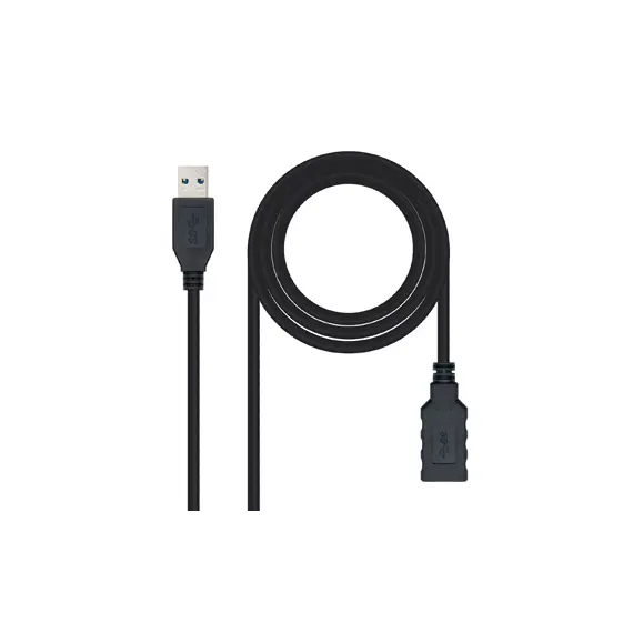 Cabo USB-A 3.0 Macho / Fêmea 2m Preto