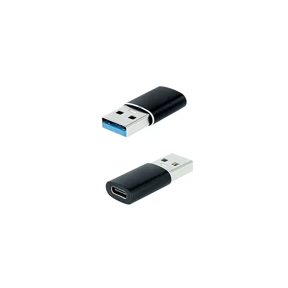 Adaptador USB-A Macho / USB-C Fêmea Preto