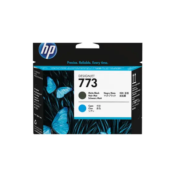 HP 773 original printhead matte black and cyan standard capacity 1-pack