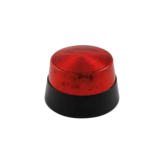 Luz Flashing LED para Sinalização 12VDC ø77mm Vermelha