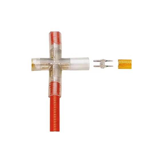Conector em X para Corda de Luz 1un
