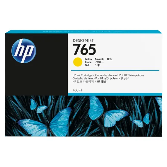 HP 765 ink cartridge yellow standard capacity 400ml 1-pack