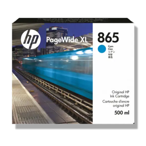 HP 865M 500ml Cyan PageWide XL Ink Crtg