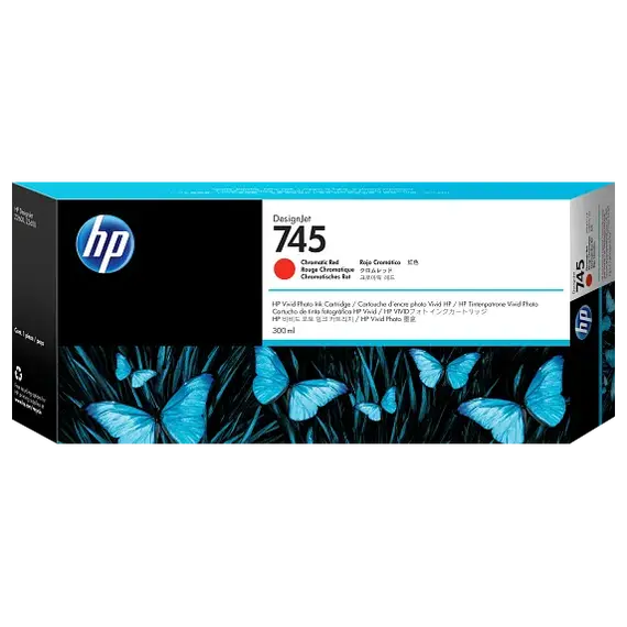 HP 745 original Ink cartridge F9K06A Chromatic Red 300 ml