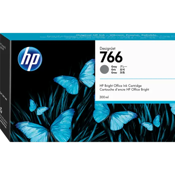 HP 766 300 ml Gray original DesignJet ink cartridge for DesignJet XL 3600 3600dr