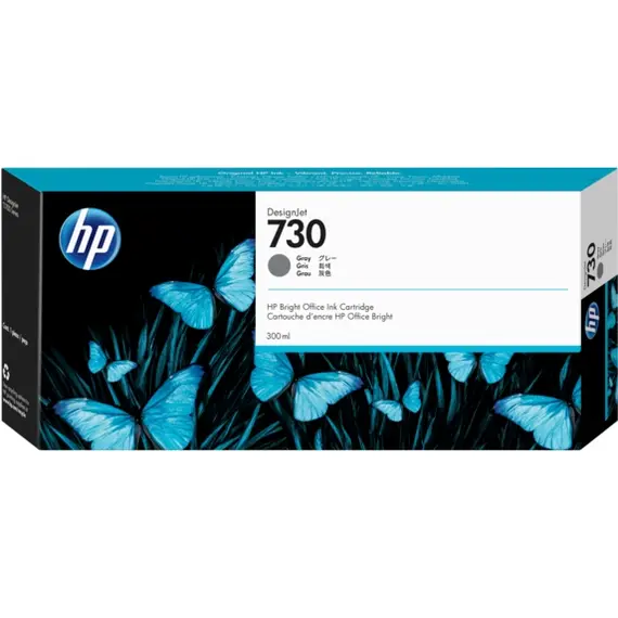 HP 730F 300-ml Gray DesignJet Ink Cartridge