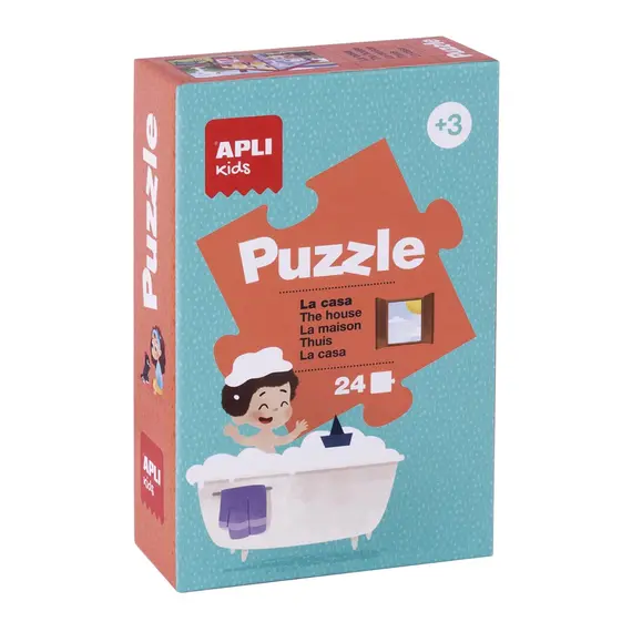 Jogo Puzzle Apli Kids Tema A Casa 24 Peças