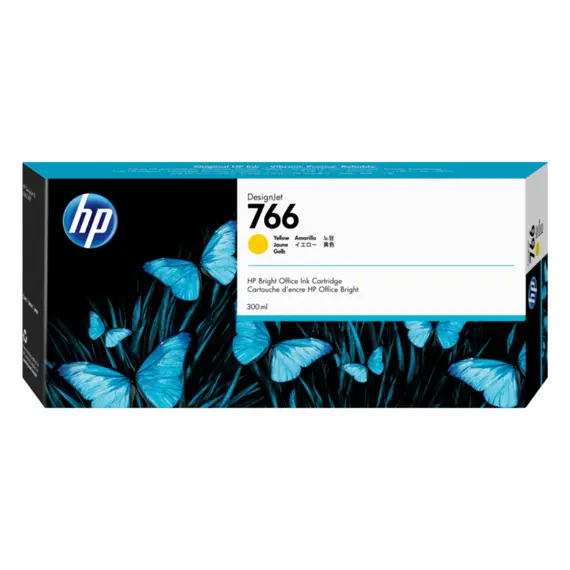 HP 766 300 ml yellow original DesignJet ink cartridge for DesignJet XL 3600 3600dr