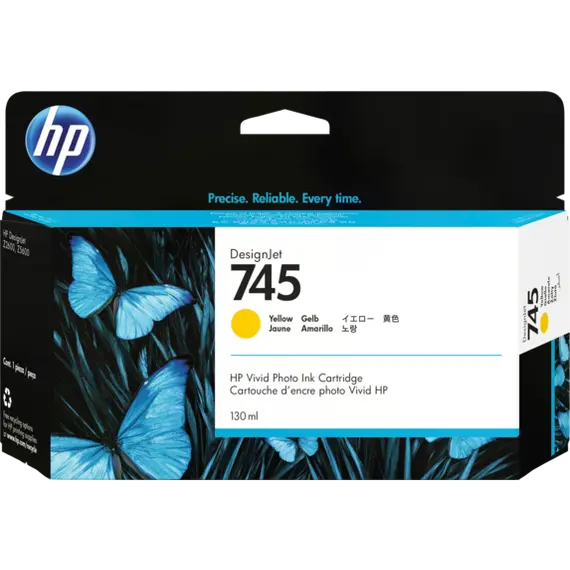 HP 745 original Ink cartridge F9J96A Yellow 130 ml