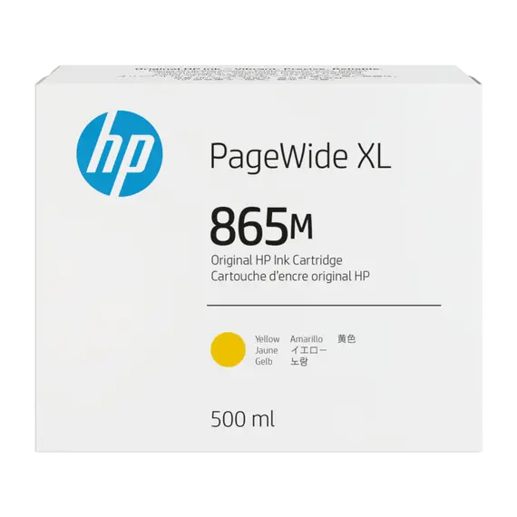 HP 865M 500ml Yellow PageWide XL Ink Crtg