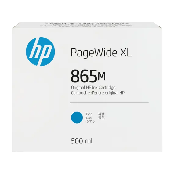 HP 865 500ml Cyan PageWide XL Ink Crtg