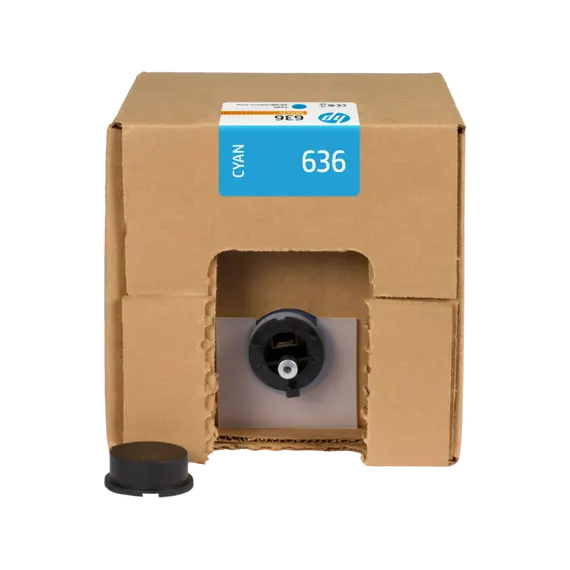 HP 636 3-liter Cyan Dye Sublimation Ink Cartridge