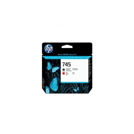 HP 744 original Printhead F9J88A Matte Black & Red
