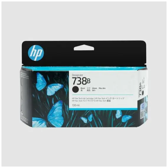 HP 738 130-ml Black DesignJet Ink Cartridge